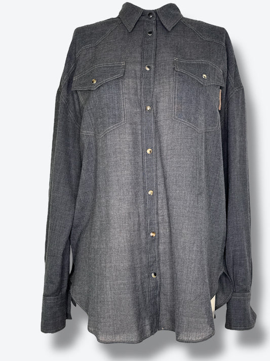 2000s Brunello Cucinelli Snap Button Top