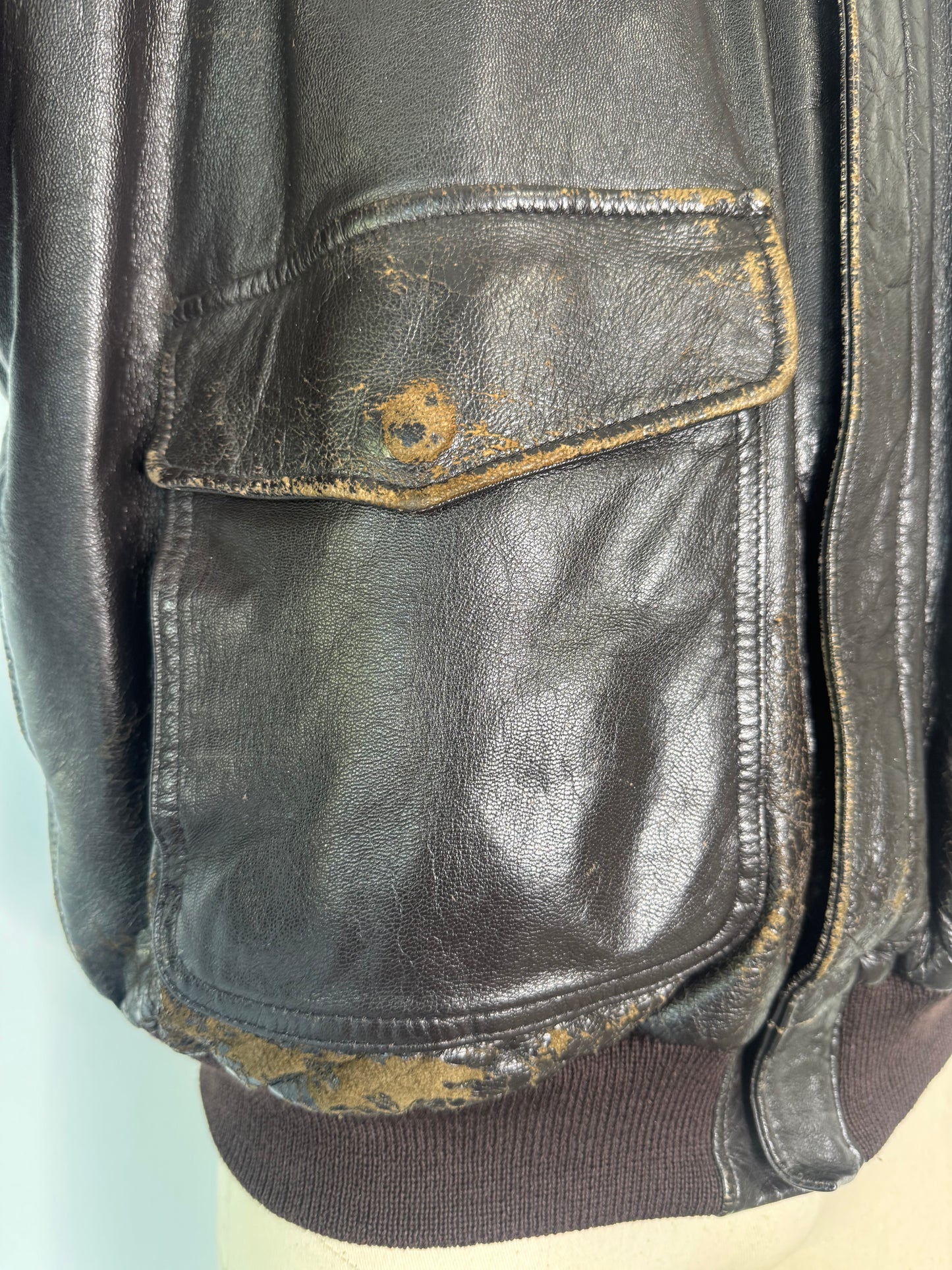 1980s L.L. Bean Thrashed Leather Bomber