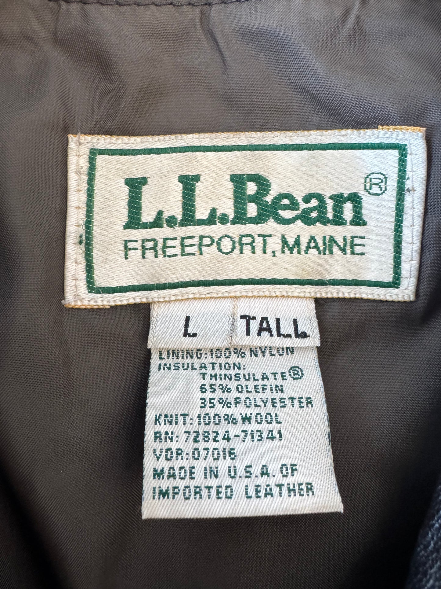 1980s L.L. Bean Thrashed Leather Bomber