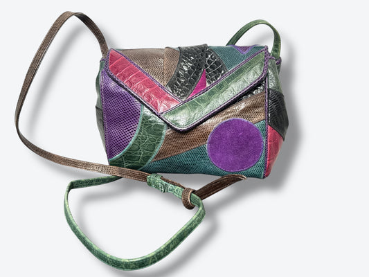1980s Sharif Patchwork Adjustable Crossbody
