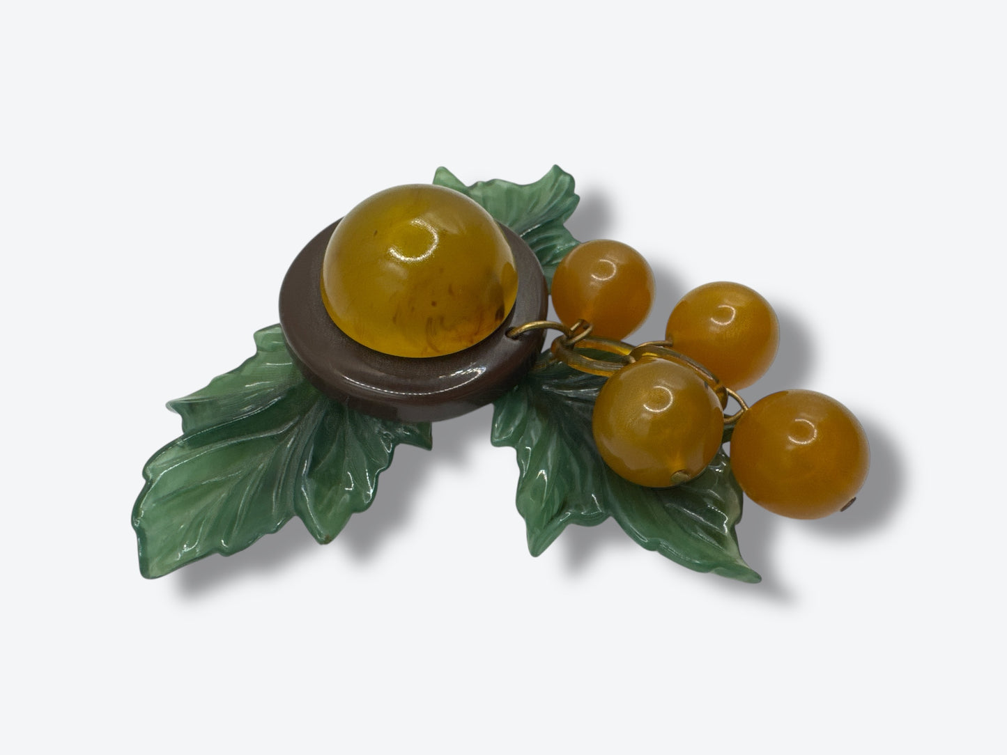 1940s Fruit Bakelite Pin