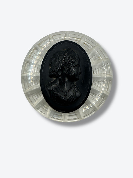 Vintage Lucite Cameo Brooch