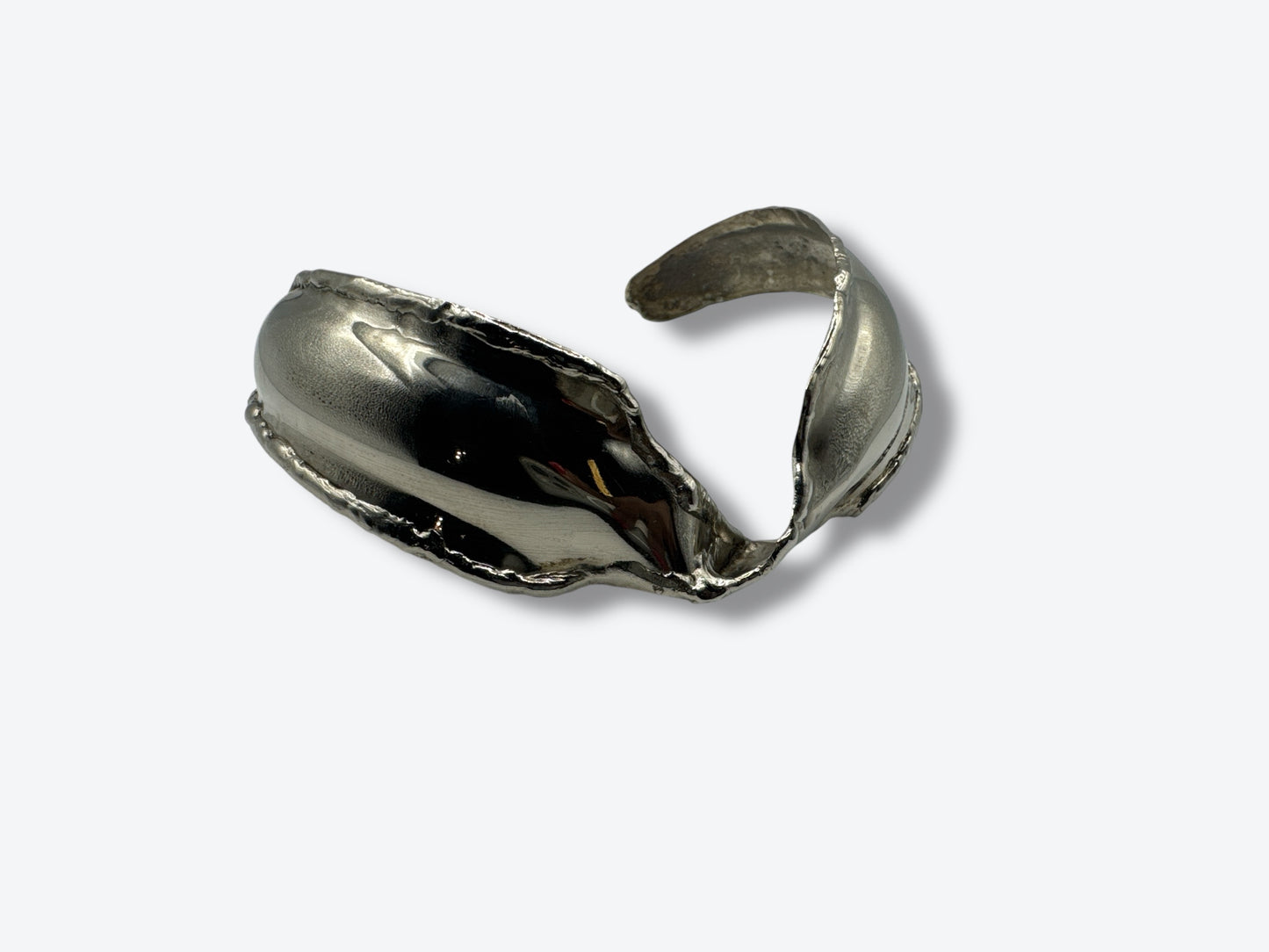 Vintage Sculptural Silver-Tone Choker Necklace