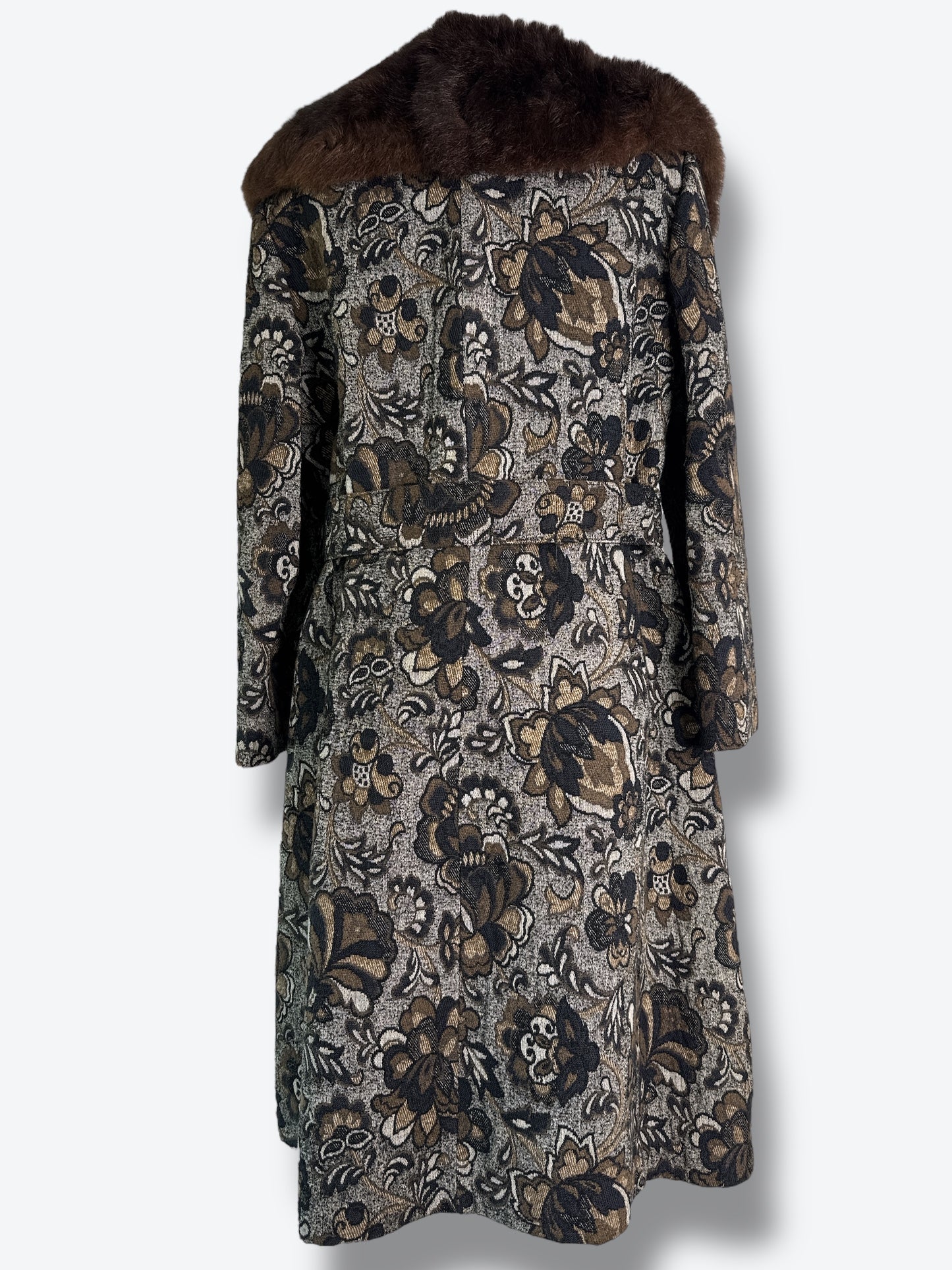 Vintage Paisley Fur Collar Jacket
