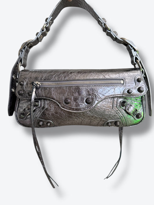 Balenciaga 2024 La Cagole Sliver Sling Shoulder Bag (771640 8103N643888)