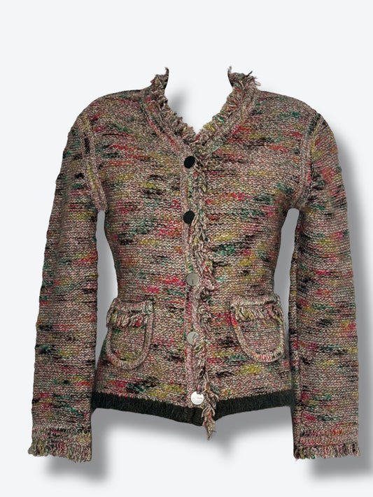 1999 Fall/Winter Chanel Multicolor Bouclé Knit Jacket — (Identification Collection)