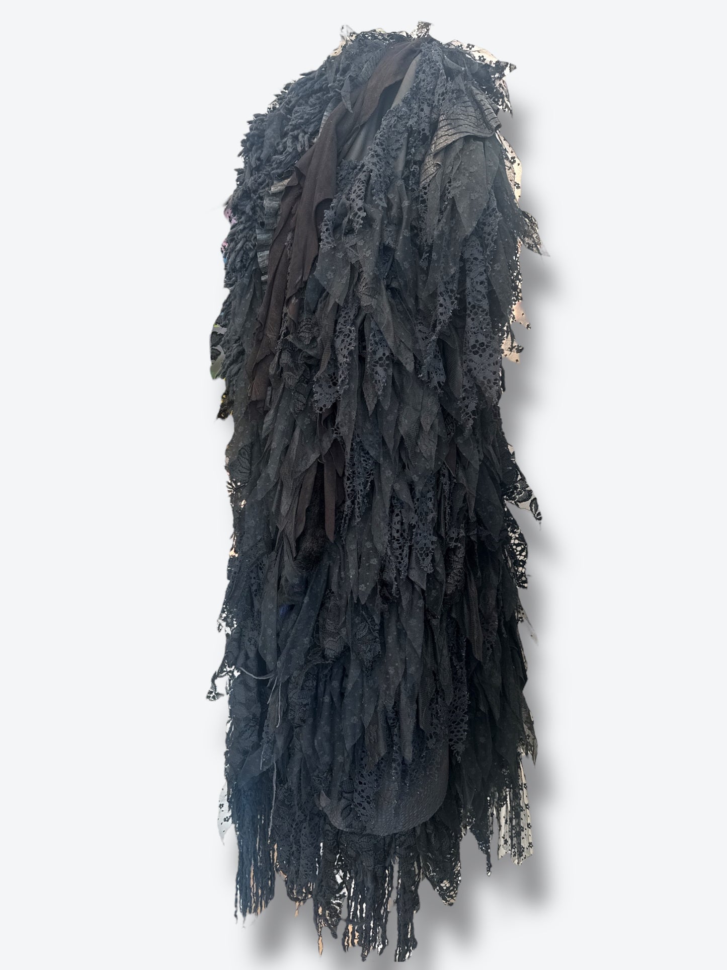 1980s Mixed Media Leather Long Vest