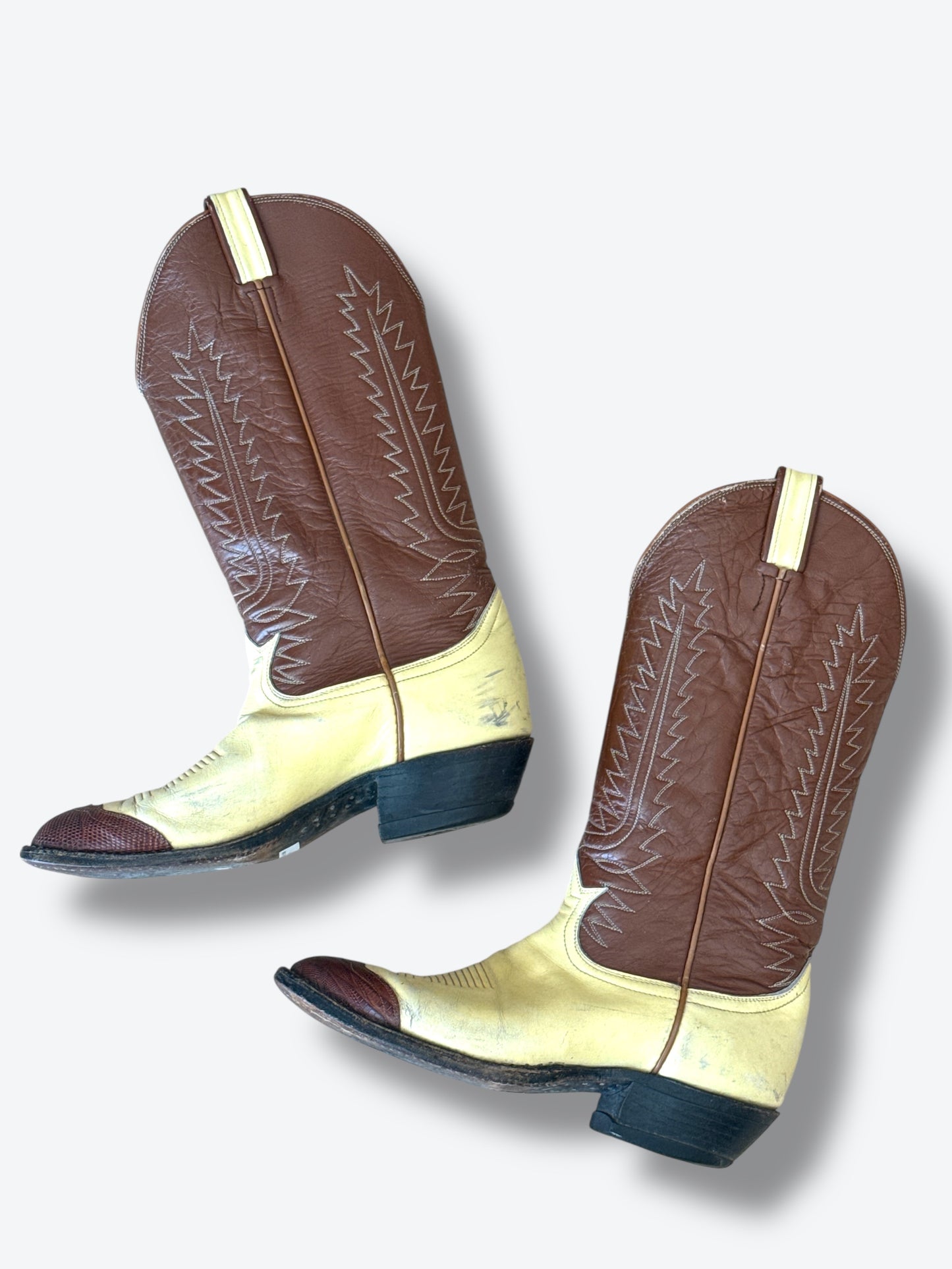 1970s Tony Lama 2 Tone Boots