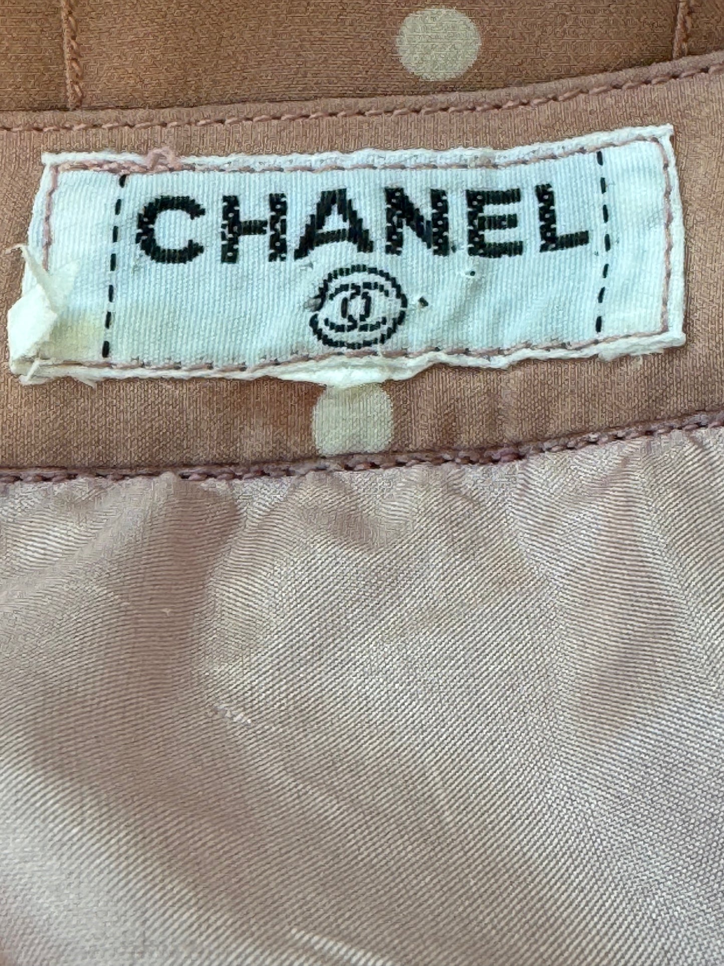 1980s Polka Dot Pleated Chanel Skirt