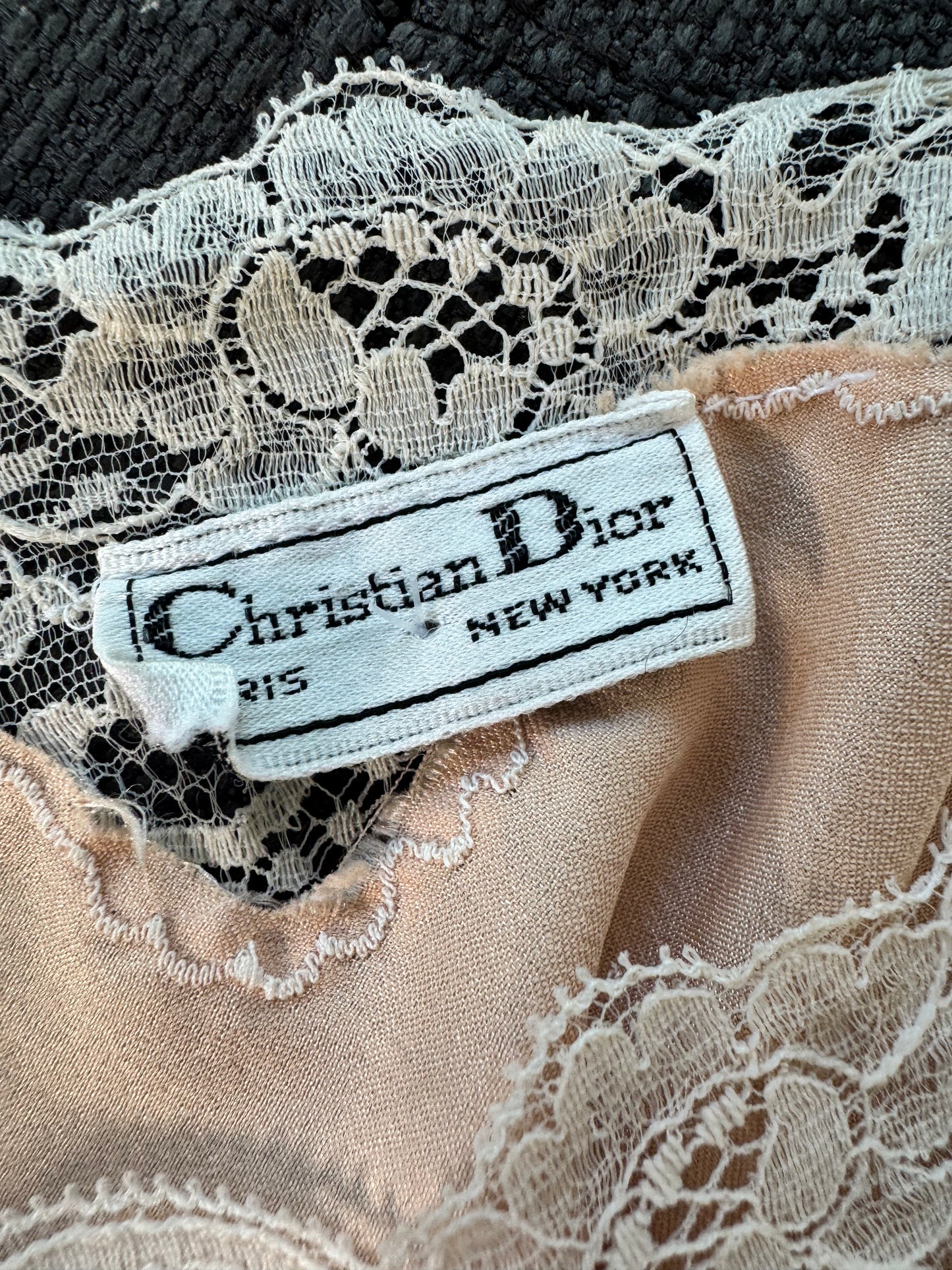 1960s Christian Dior Lingerie Lace Shell
