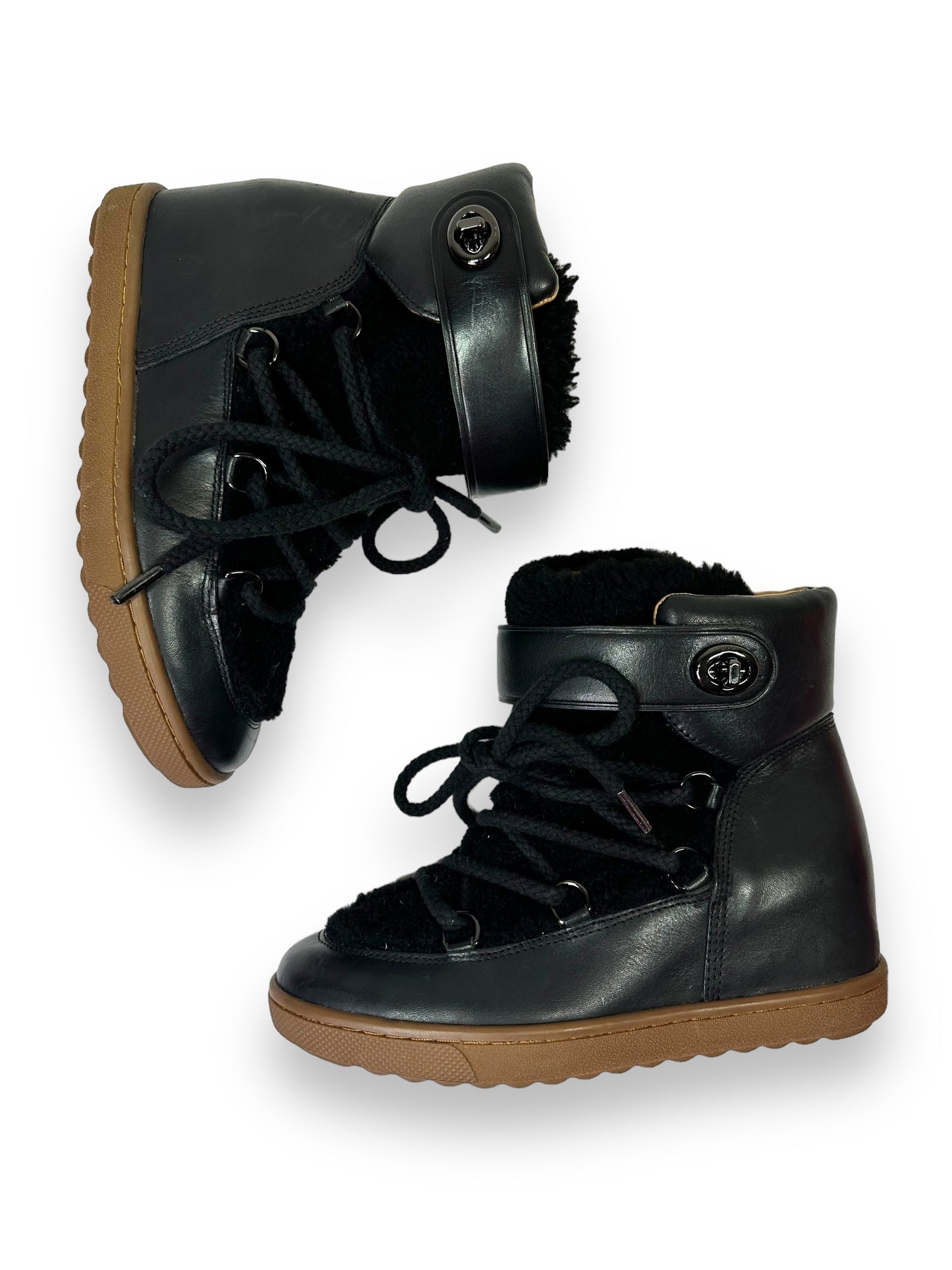 Trend: Coach Kiss Lock Shearling Boots