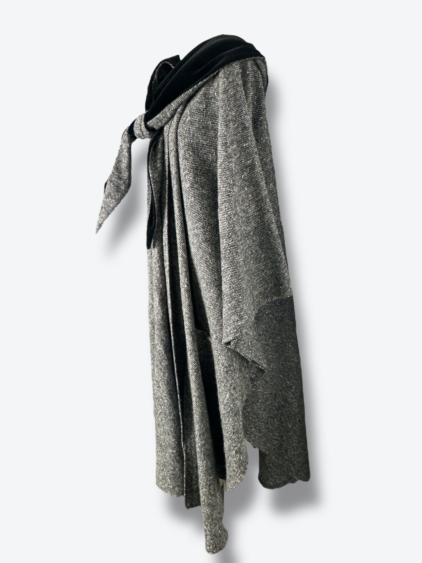 Vintage 1970s Hourihan of Dublin Wool Cloak with Velvet Hood/Collar