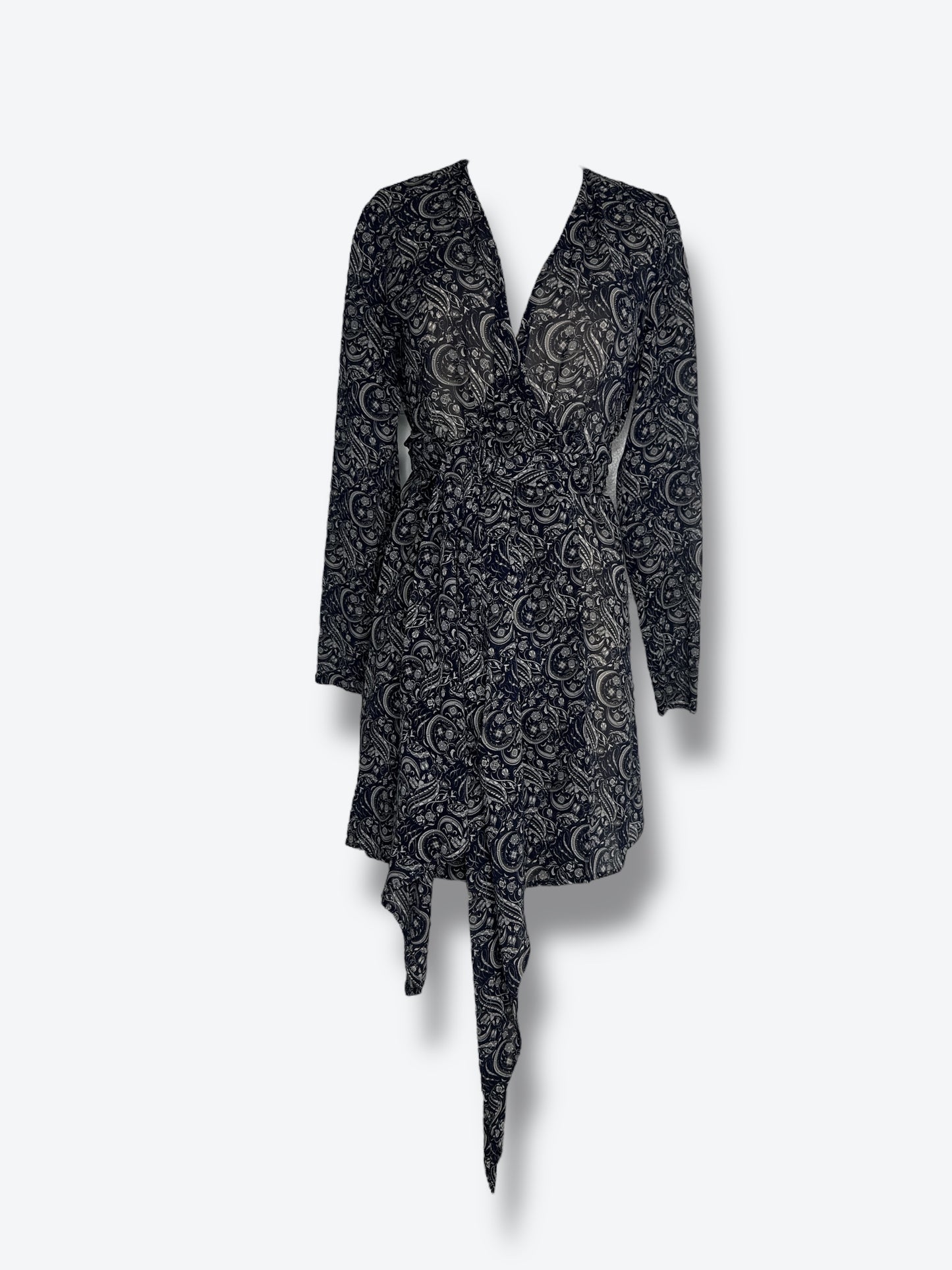 1990s Salvatore Ferragamo Silk Paisley Print Dress – Made in Italy