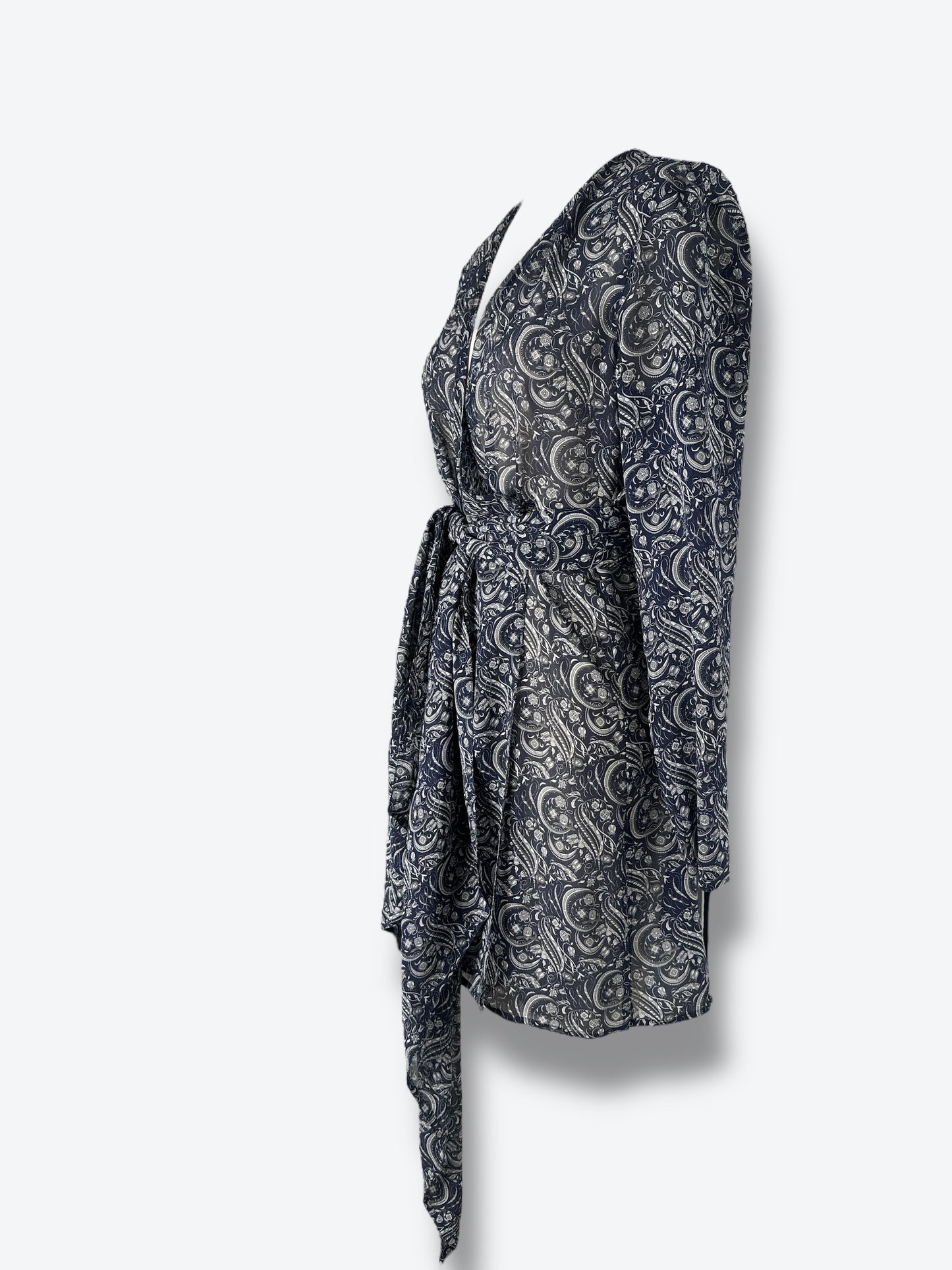 1990s Salvatore Ferragamo Silk Paisley Print Dress – Made in Italy