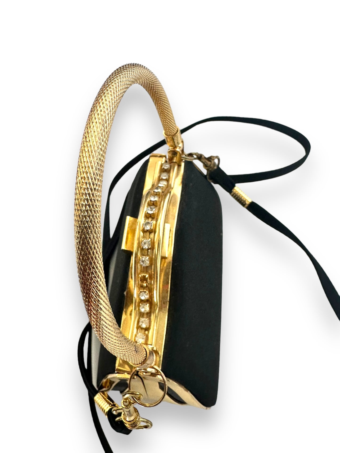 Vintage Gold + Diamanté Mini Kiss Lock Bag