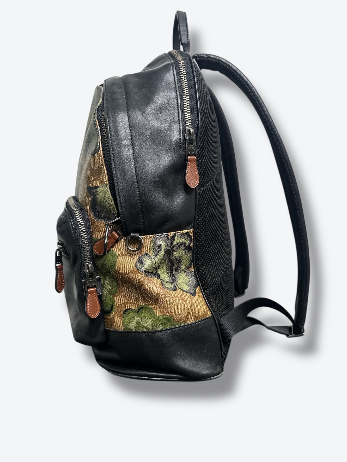 Unisex Coach X Kaffe Fassett Floral Jacquard & Leather Backpack