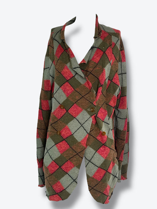 Unisex Vivienne Westwood Argyle Knit Jacket – Late 90s/Early 2000s