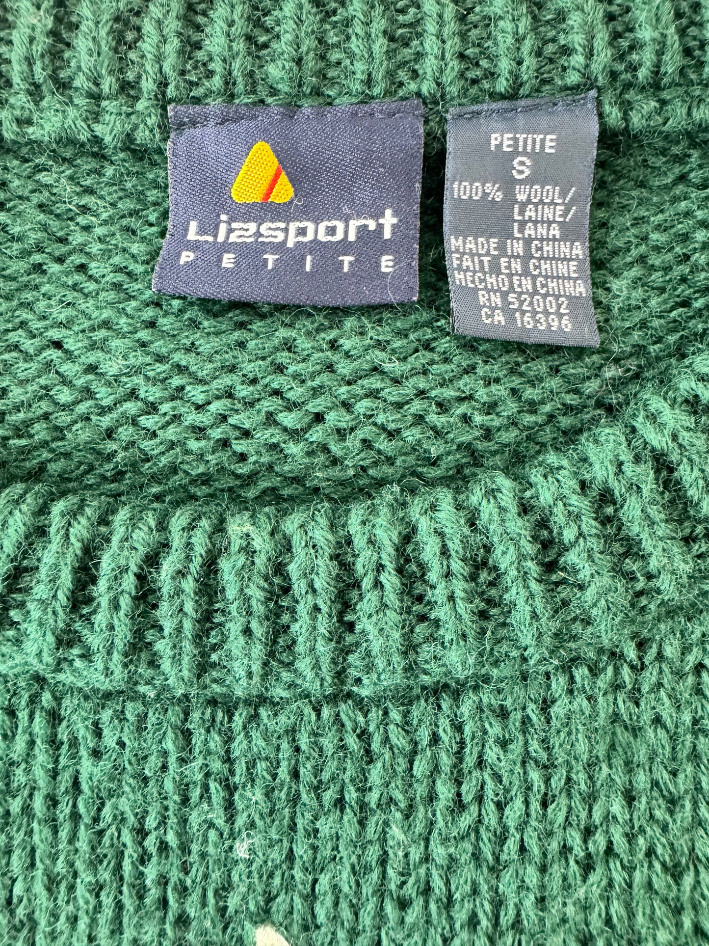 1980s Liz Sport Petite Bear Skating Sweater