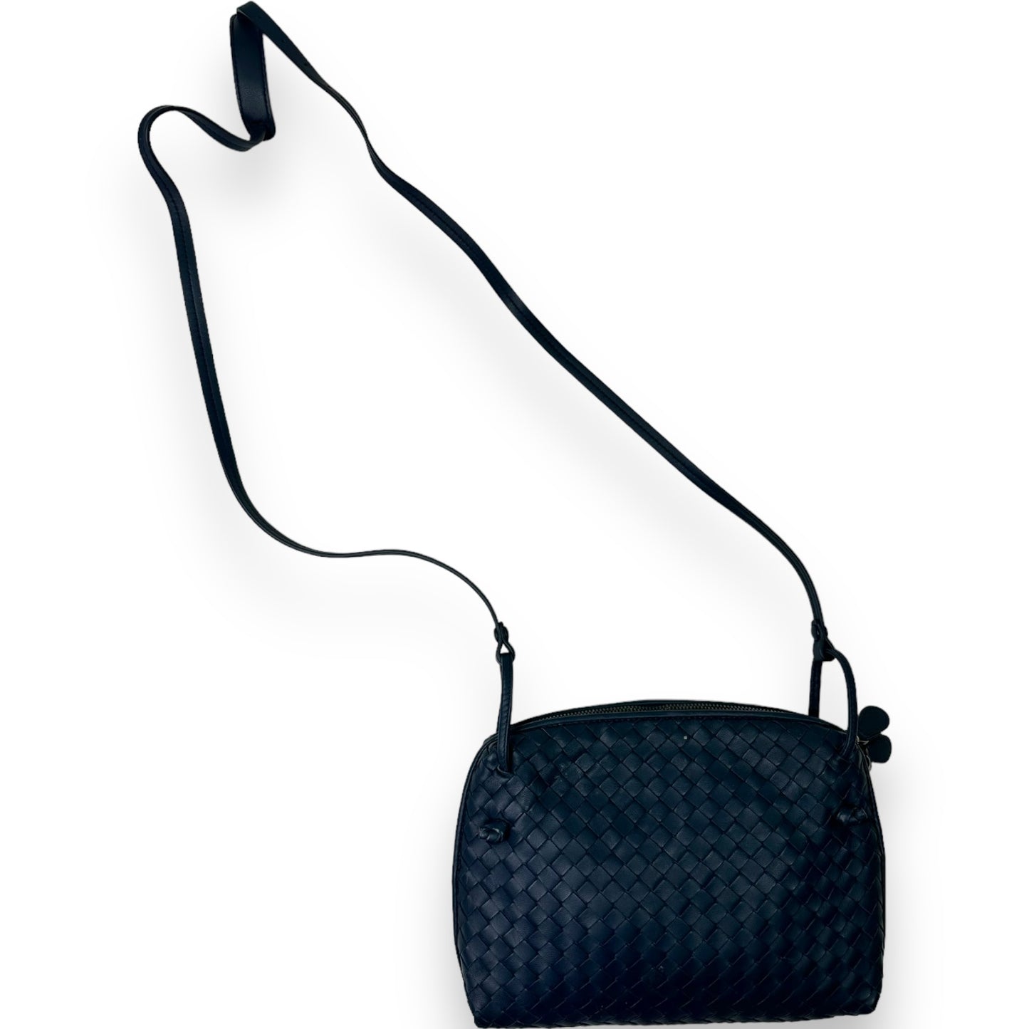 2000s Navy Bottega Veneta Crossbody