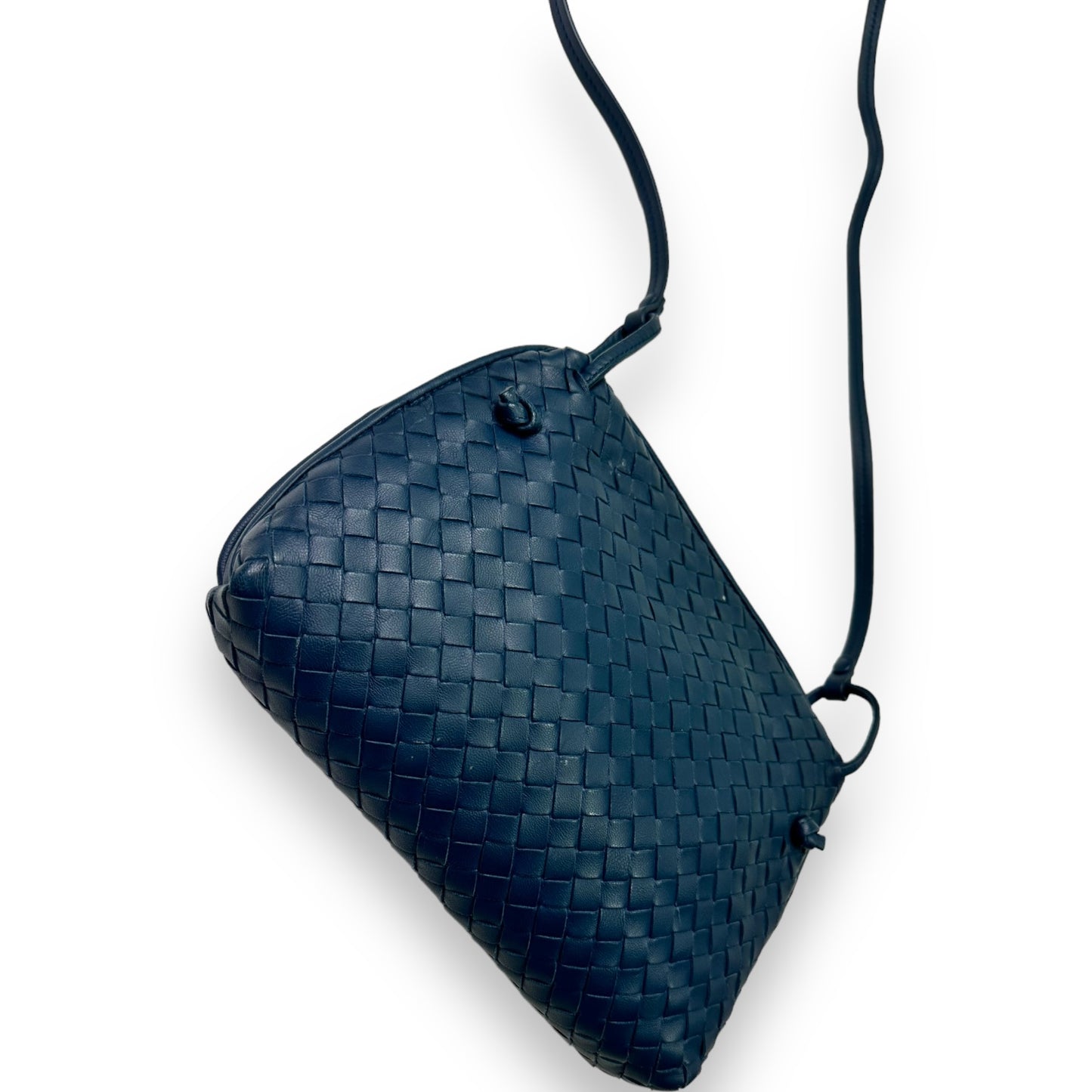 2000s Navy Bottega Veneta Crossbody