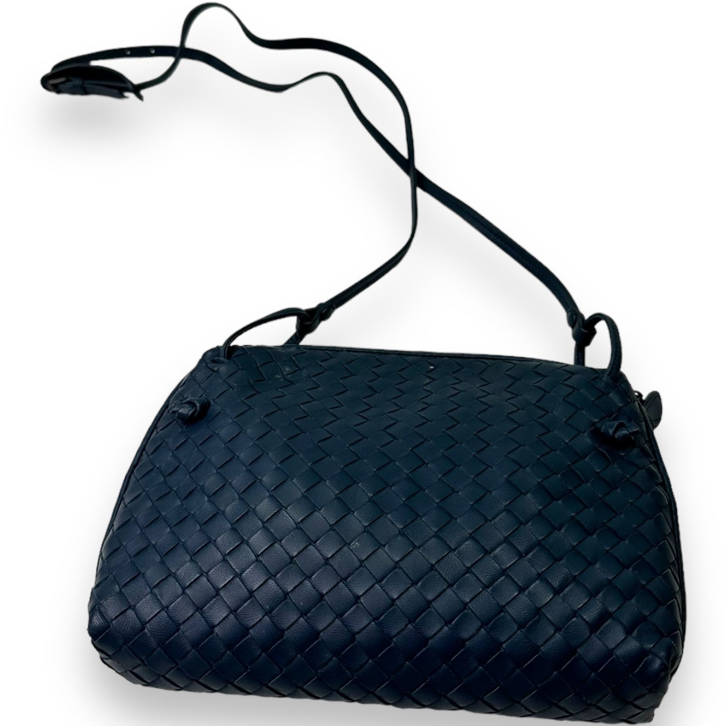 2000s Navy Bottega Veneta Crossbody