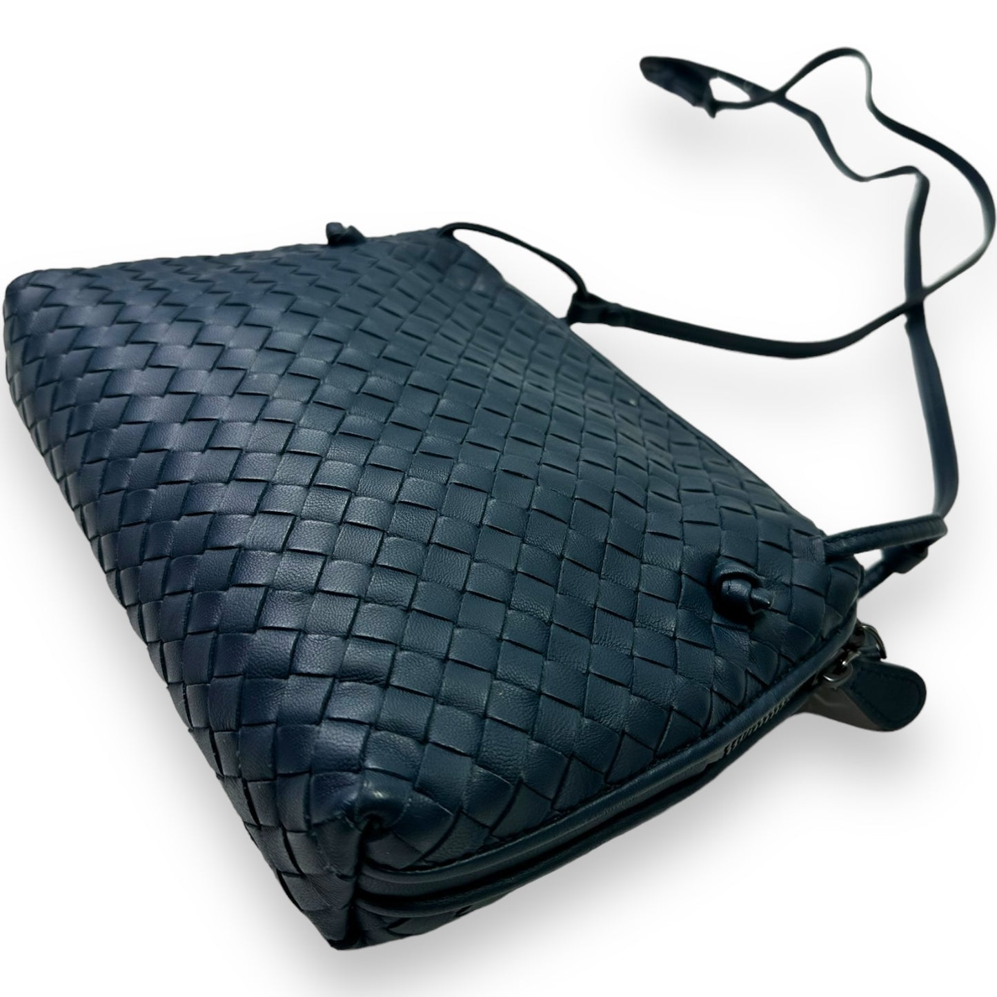 2000s Navy Bottega Veneta Crossbody