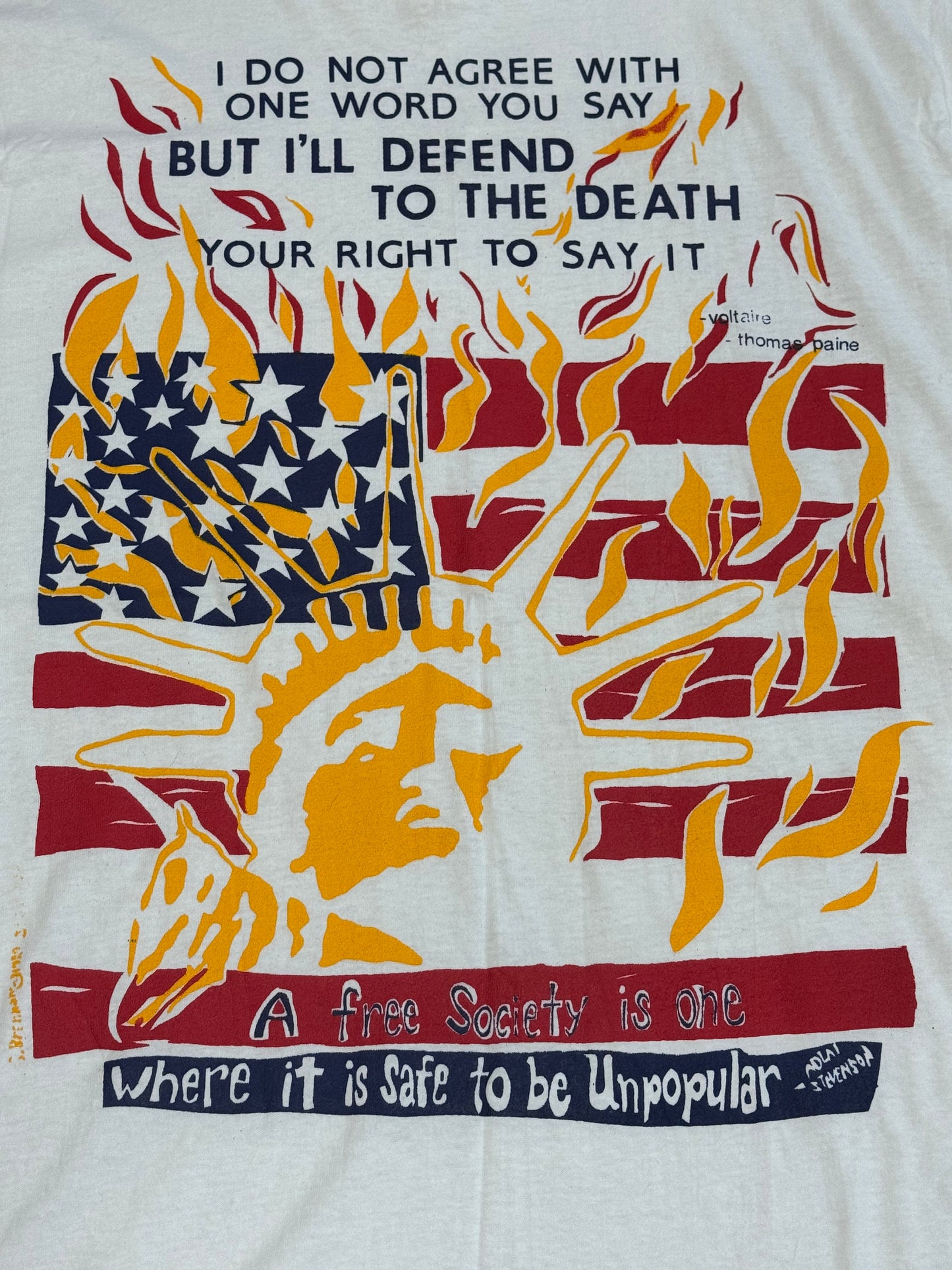 1990s  Political “Free Speech to the Death” T