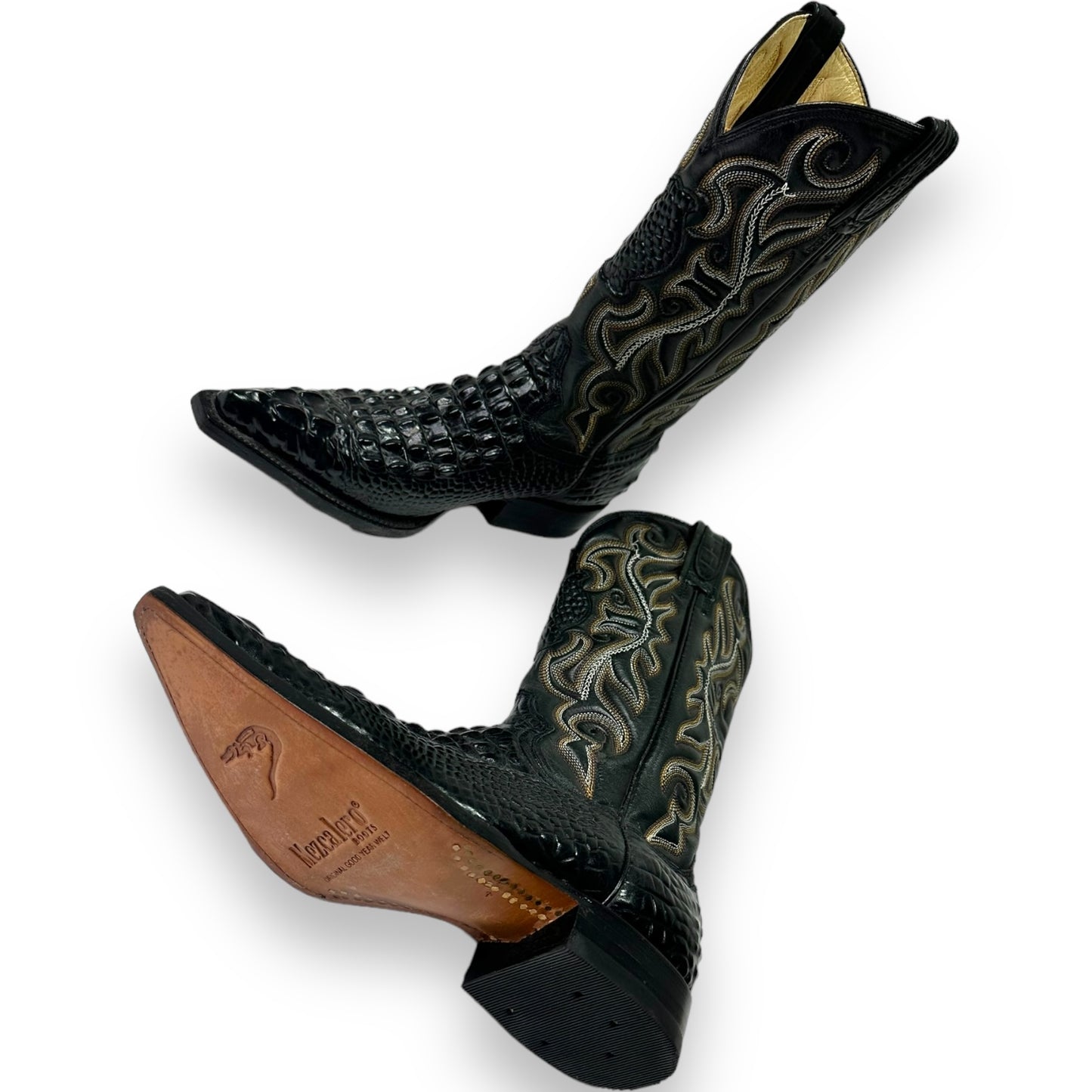 Vintage Mexcalero Crocodile Cowboy Boots
