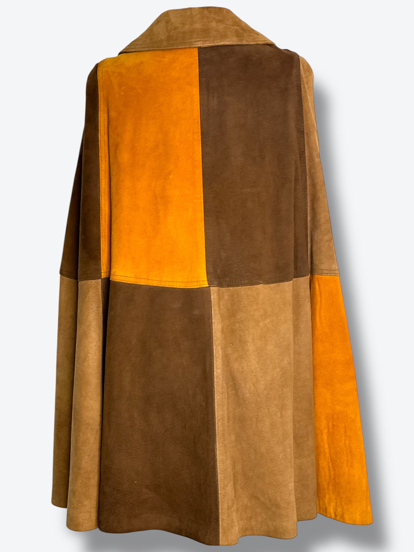 1970s Patchwork Leather Poncho
