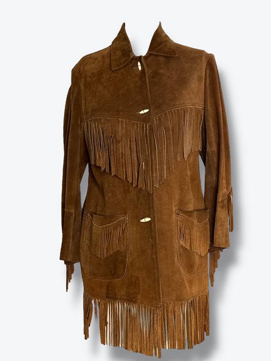 1970s Brown Fringe Jacket