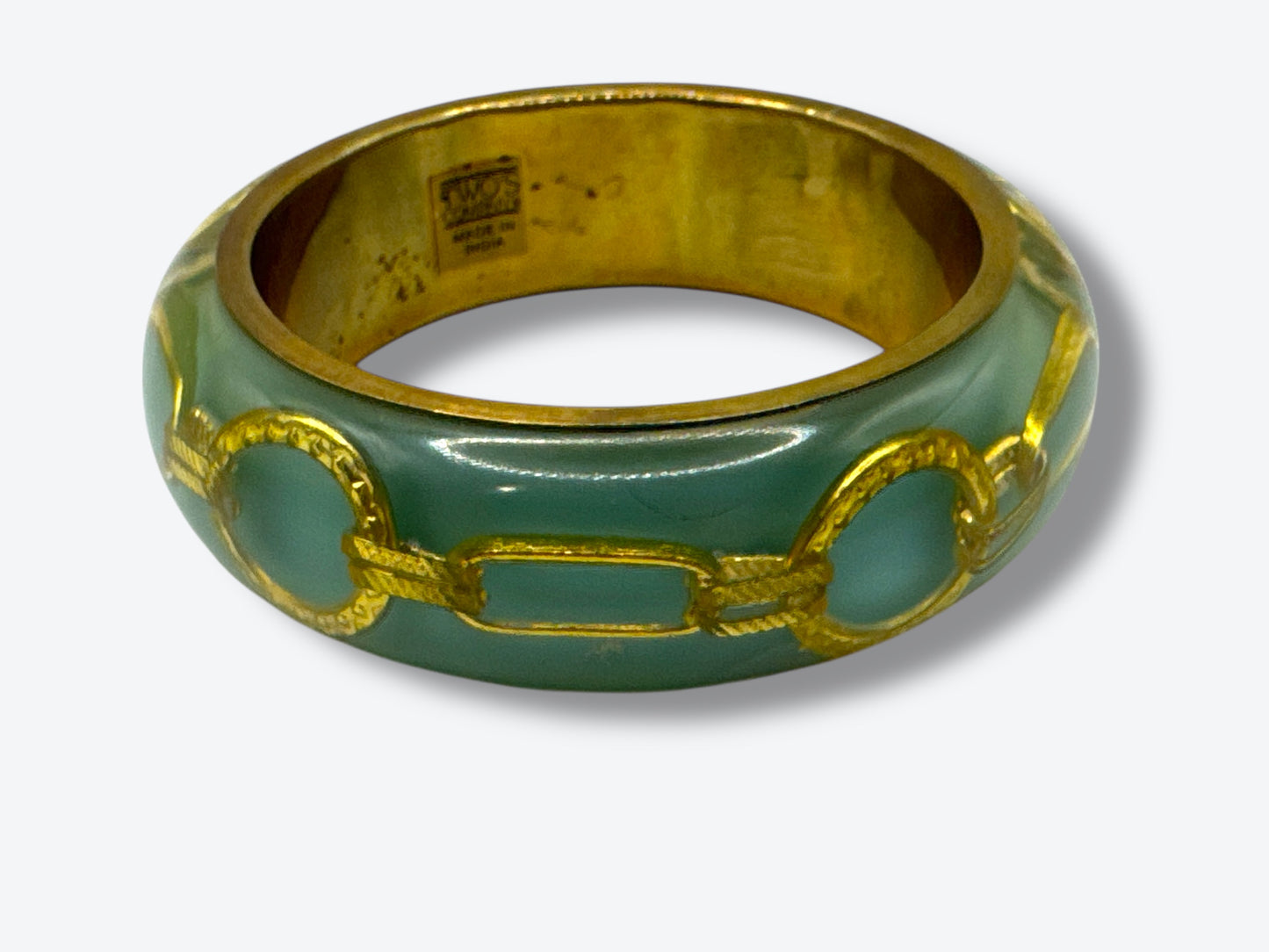 1990s “Two’s Company” Gold Sea Foam Bracelet