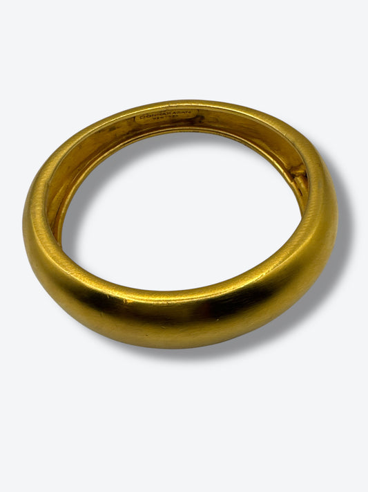 Donna Karan New York Vintage Gold-Tone Domed Bangle