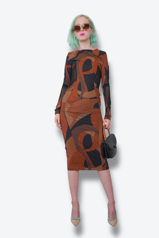 Trend: House of CB Brown Multi Bodycon Dress