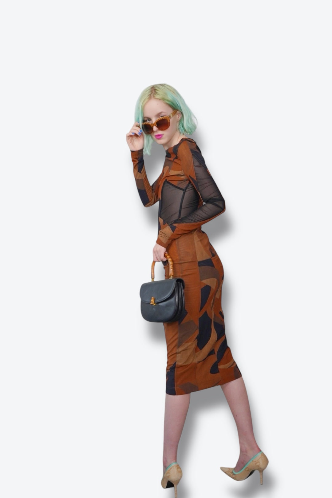 Trend: House of CB Brown Multi Bodycon Dress