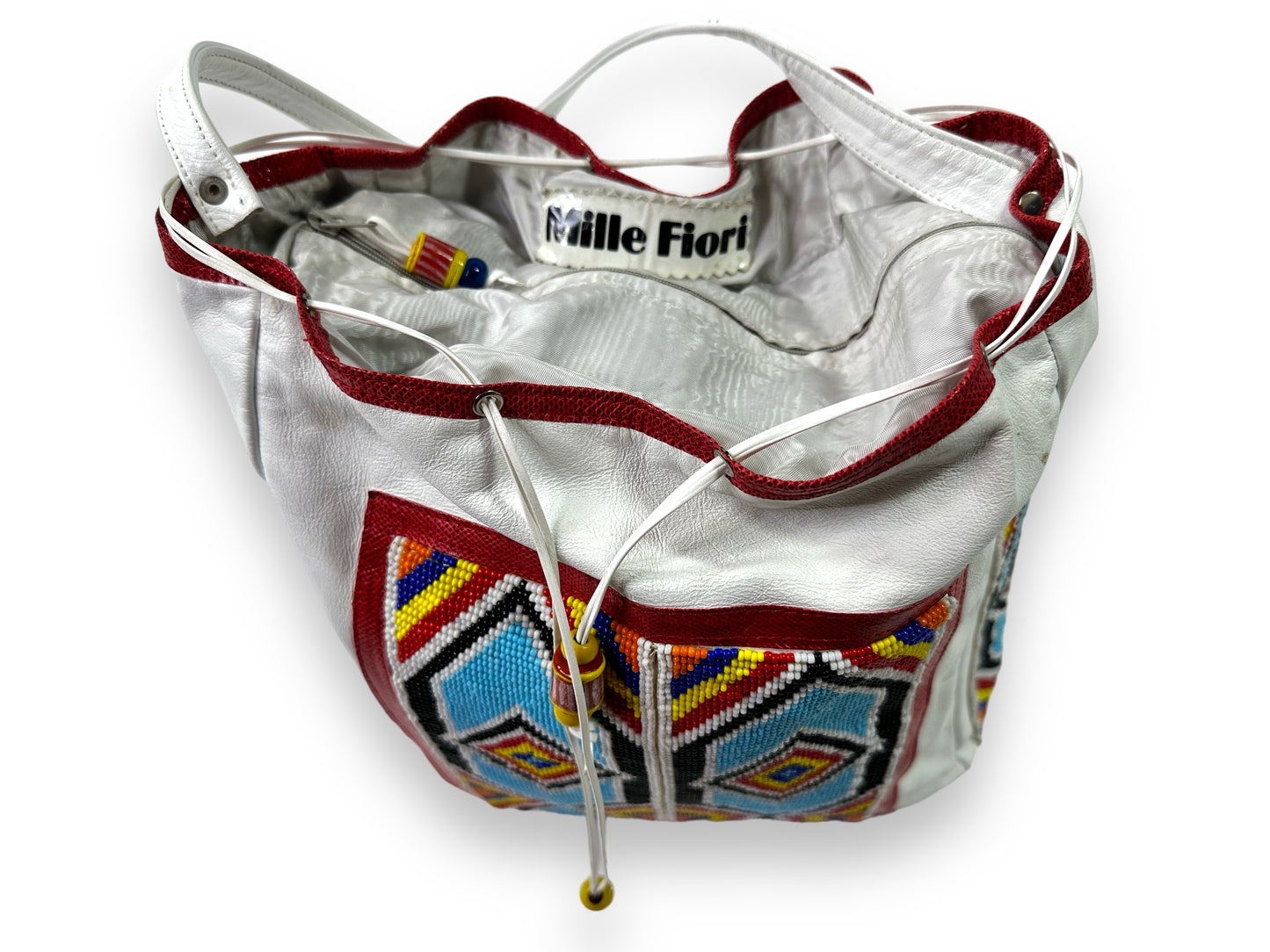 1990s Millie Fiori Beaded Shoulder Bag