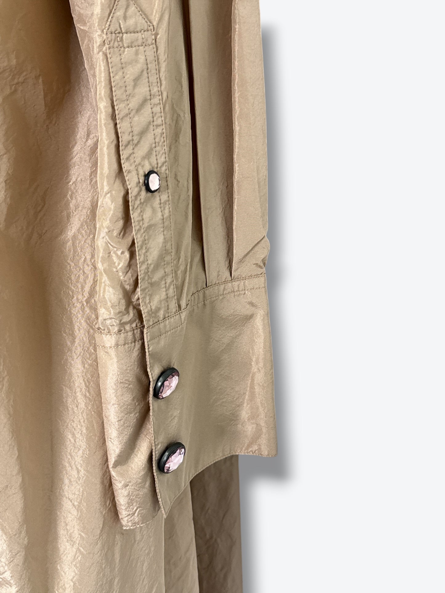 2000 Bottega Veneta Bronze-Taupe Satin Shirt Dress – Made in Italy