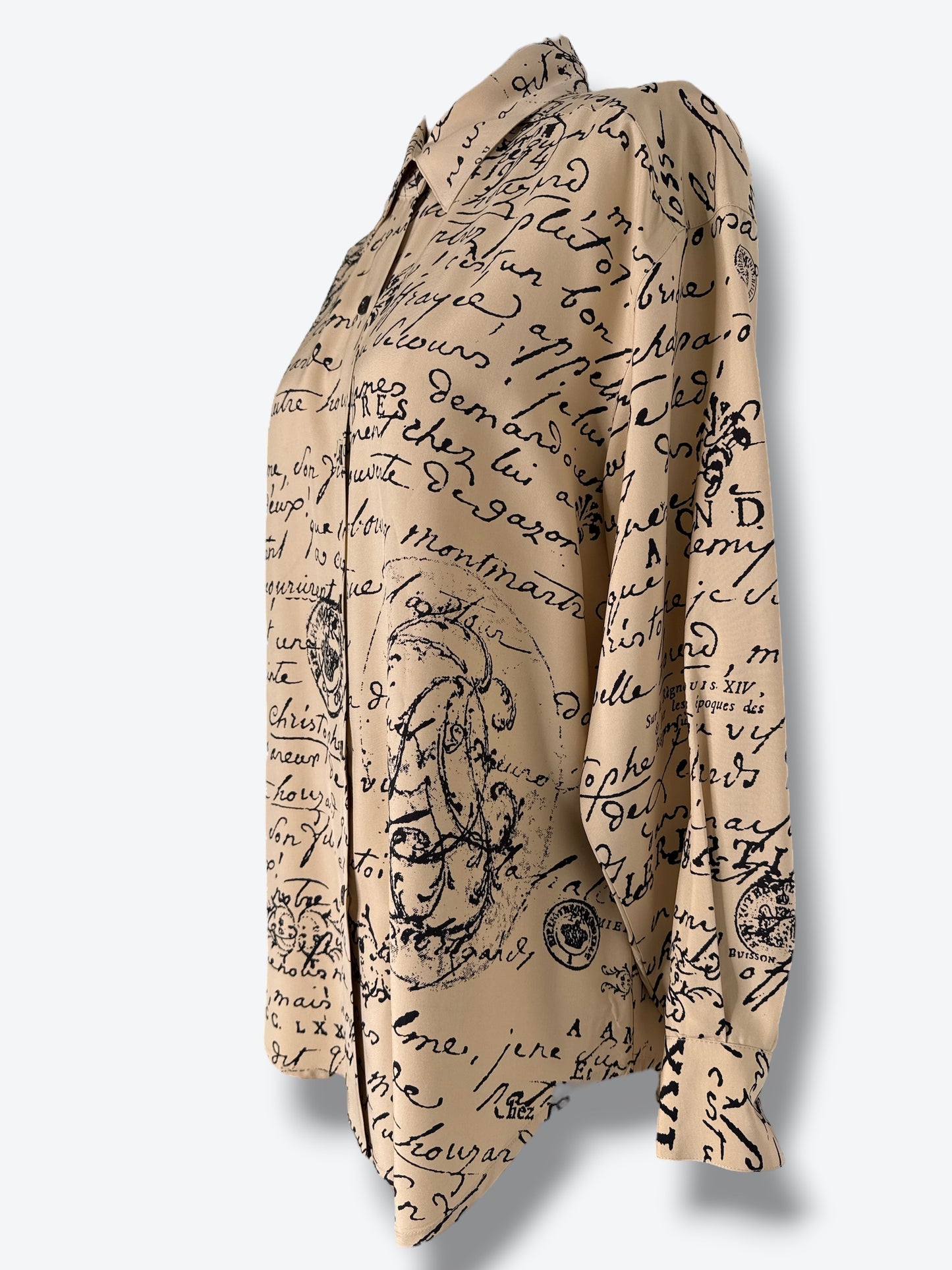 1990s Emmanuel Ungaro Silk Graphic Blouse