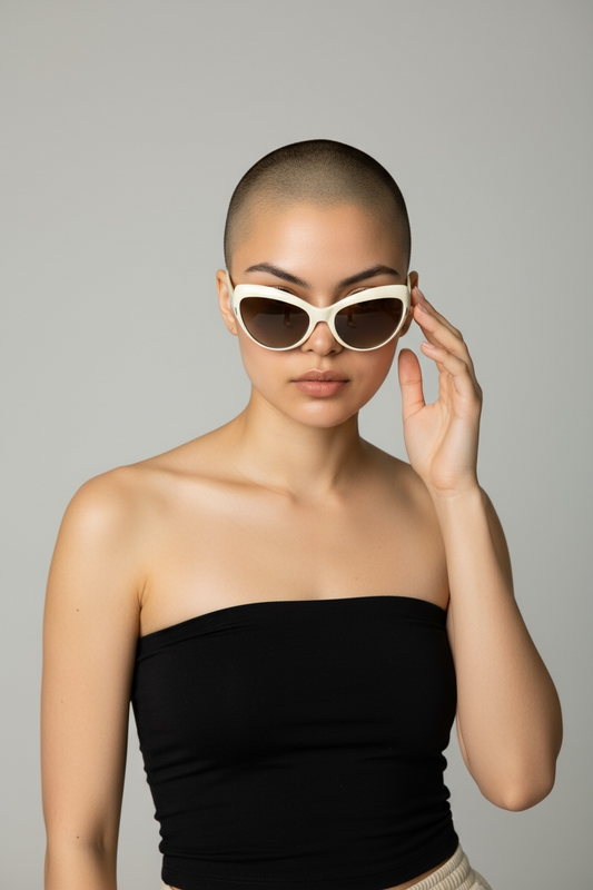 2010 Tom Ford Bardot TF284 Cat-Eye Sunglasses – Ivory/Gradient Brown
