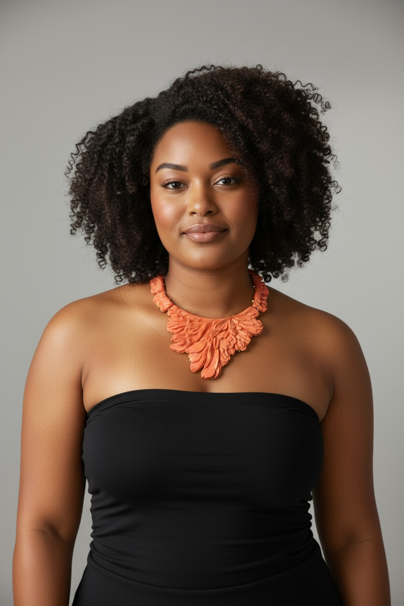 1980s Kenneth Jay Lane Vintage Coral Enamel Statement Necklace