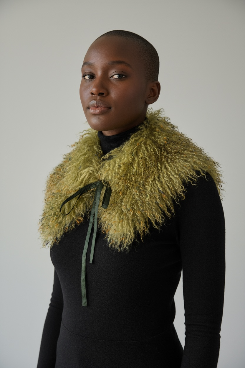 1970s Boho Revival Persian Lamb Collar