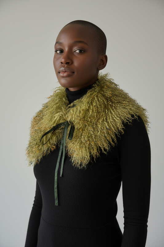 1970s Boho Revival Persian Lamb Collar