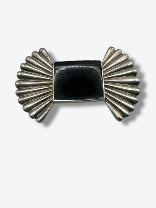 Vintage Mexican Sliver & Enamel Brooch