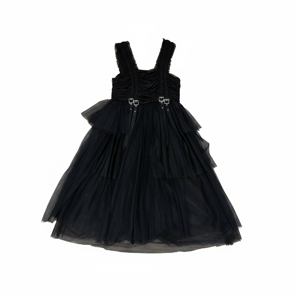 Noir Kei Ninomiya for Comme Des Garçon Nylon Tulle Dress