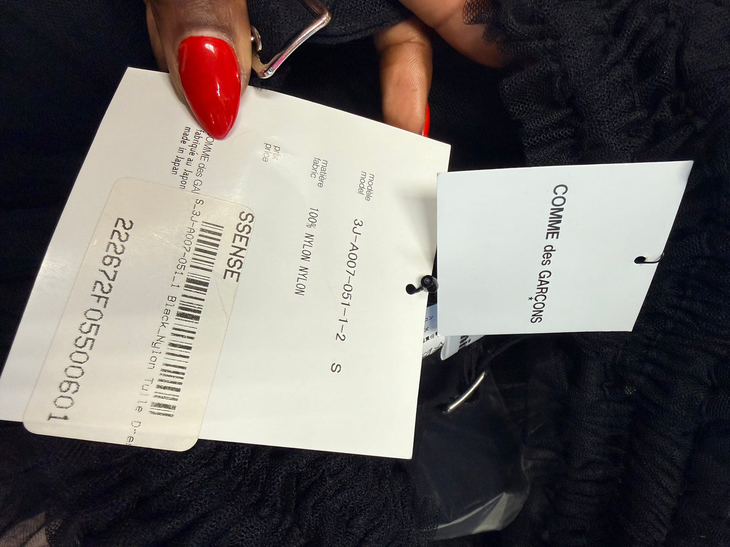 Noir Kei Ninomiya for Comme Des Garçon Nylon Tulle Dress