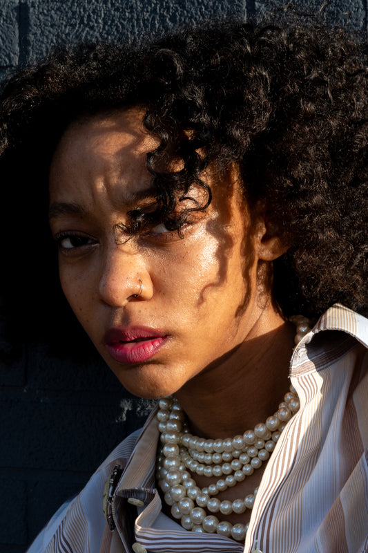 1990s/Y2K Double Stranded Layered Pearl Necklace