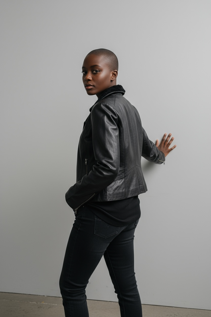 1990s Nicole Miller Lambskin Moto