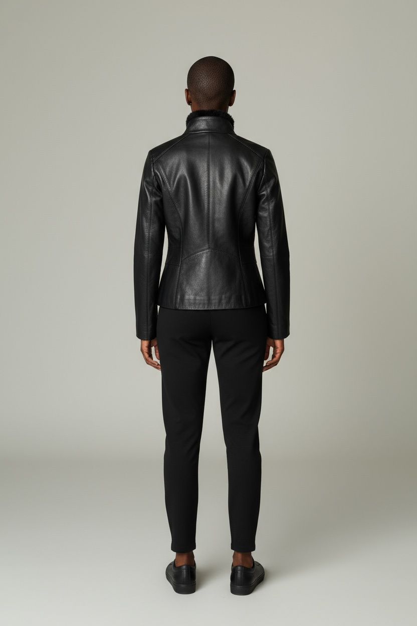 1990s Nicole Miller Lambskin Moto