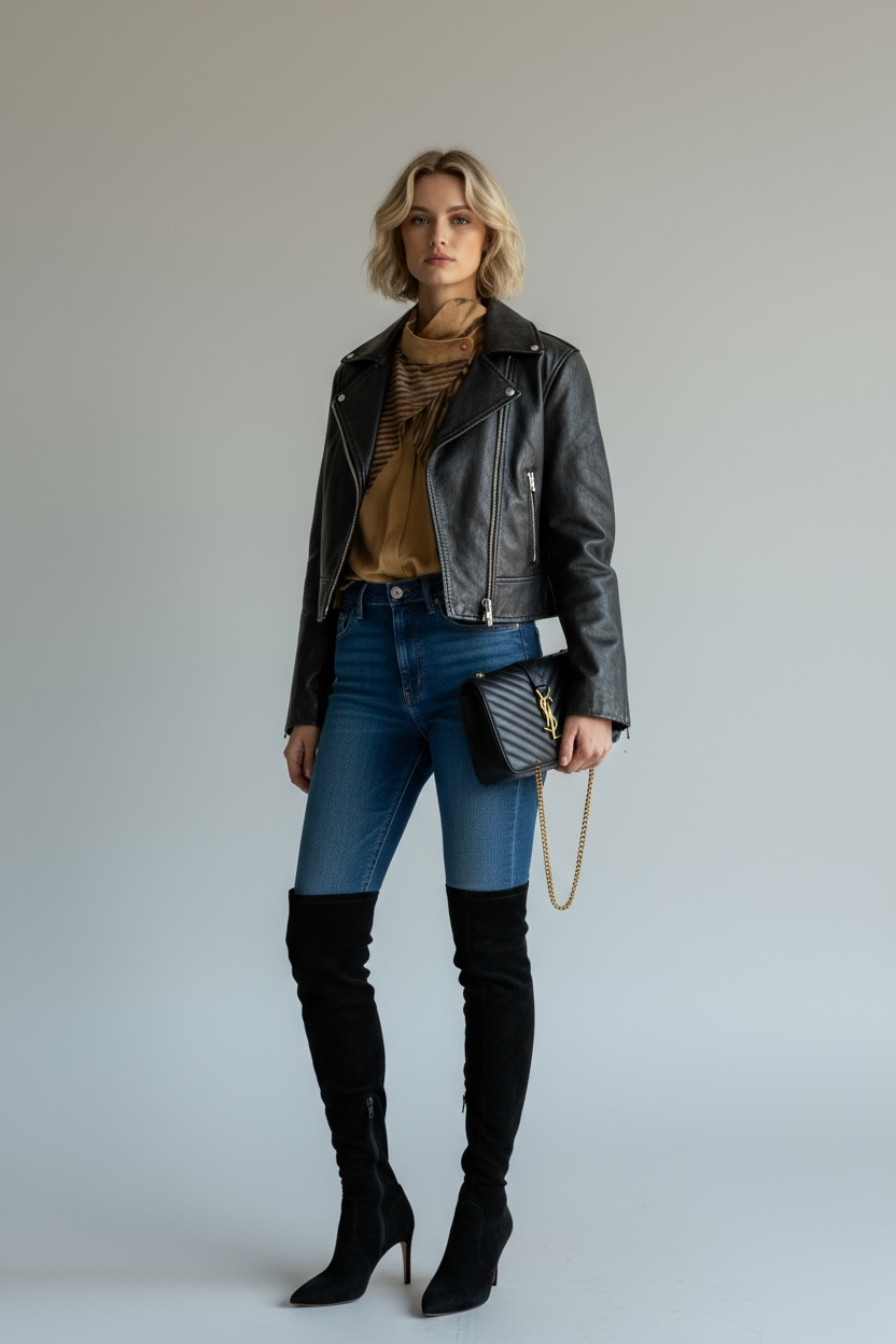 “The Gilded Petal” Asymmetrical Silk Blouse (France)