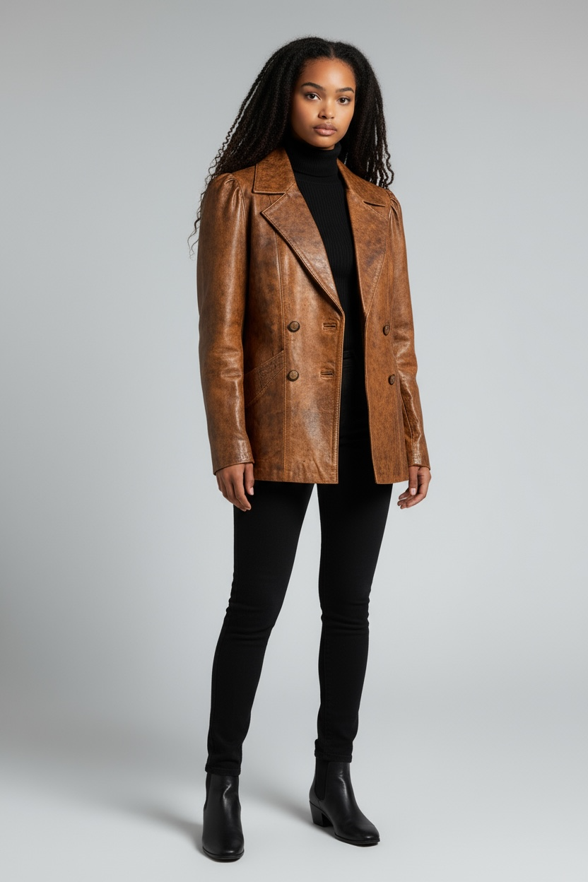 1980s Brown Leather Jacket