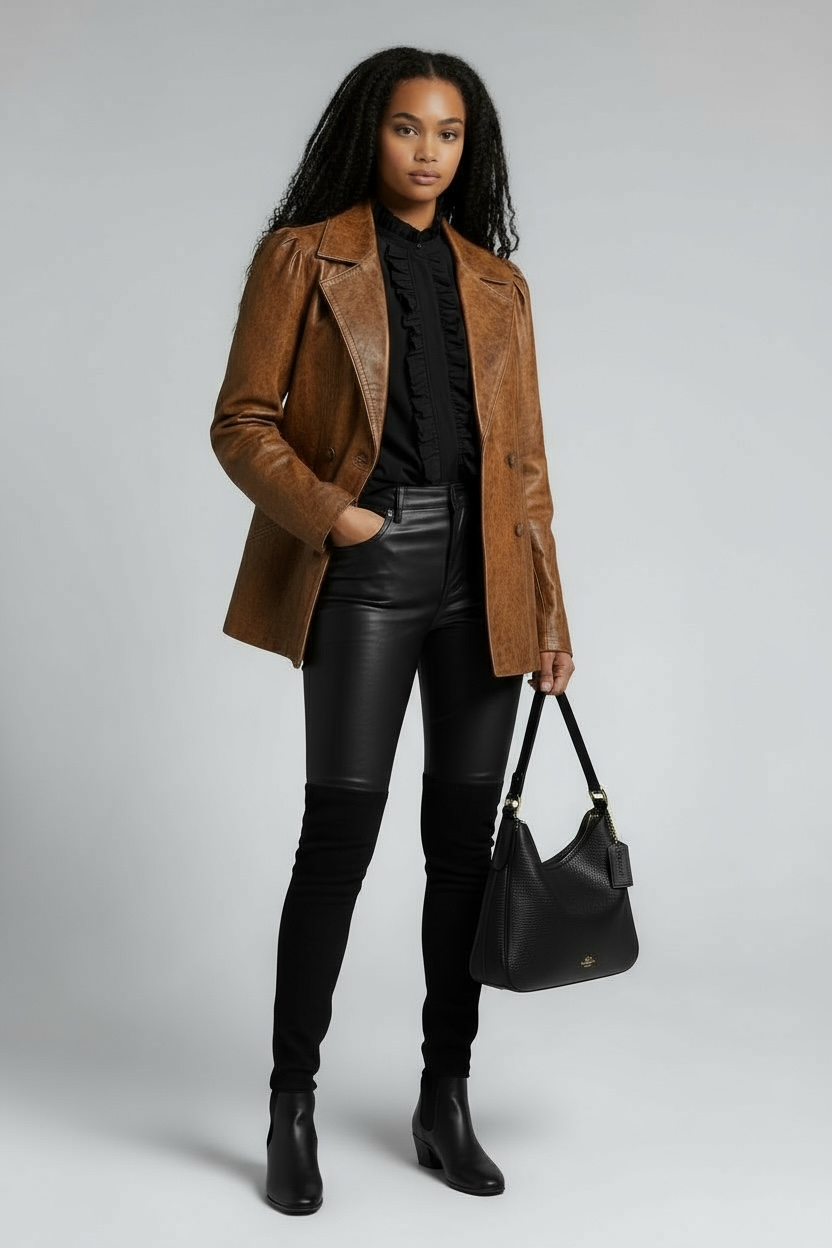 1980s Brown Leather Jacket